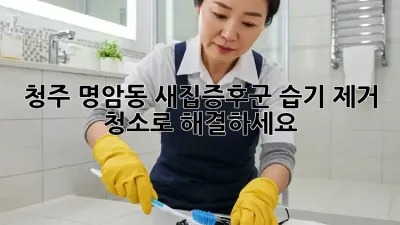 청주 명암동 새집증후군? 습기 제거 청소로 해결하세요!